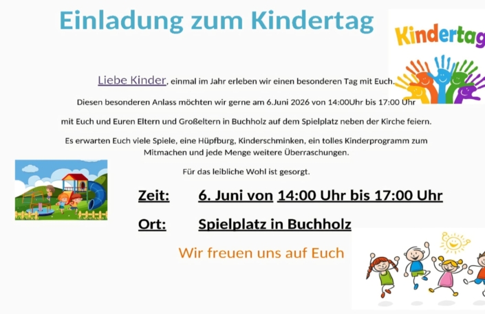 Einladung Kindertag Gemeinde Ziesendorf